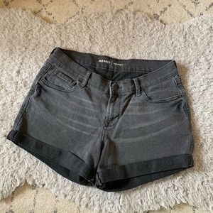 Old Navy Boyfriend Washed Black Shorts
